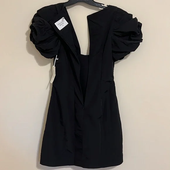 knee length dresses for ladies Black Twill Button Bitsy Dress main image 1